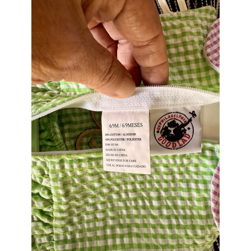 VTG Good Lad of Philadelphia Dress Girls 6/9 Mos Gingham Embroidered Butterfly - Picture 6 of 6